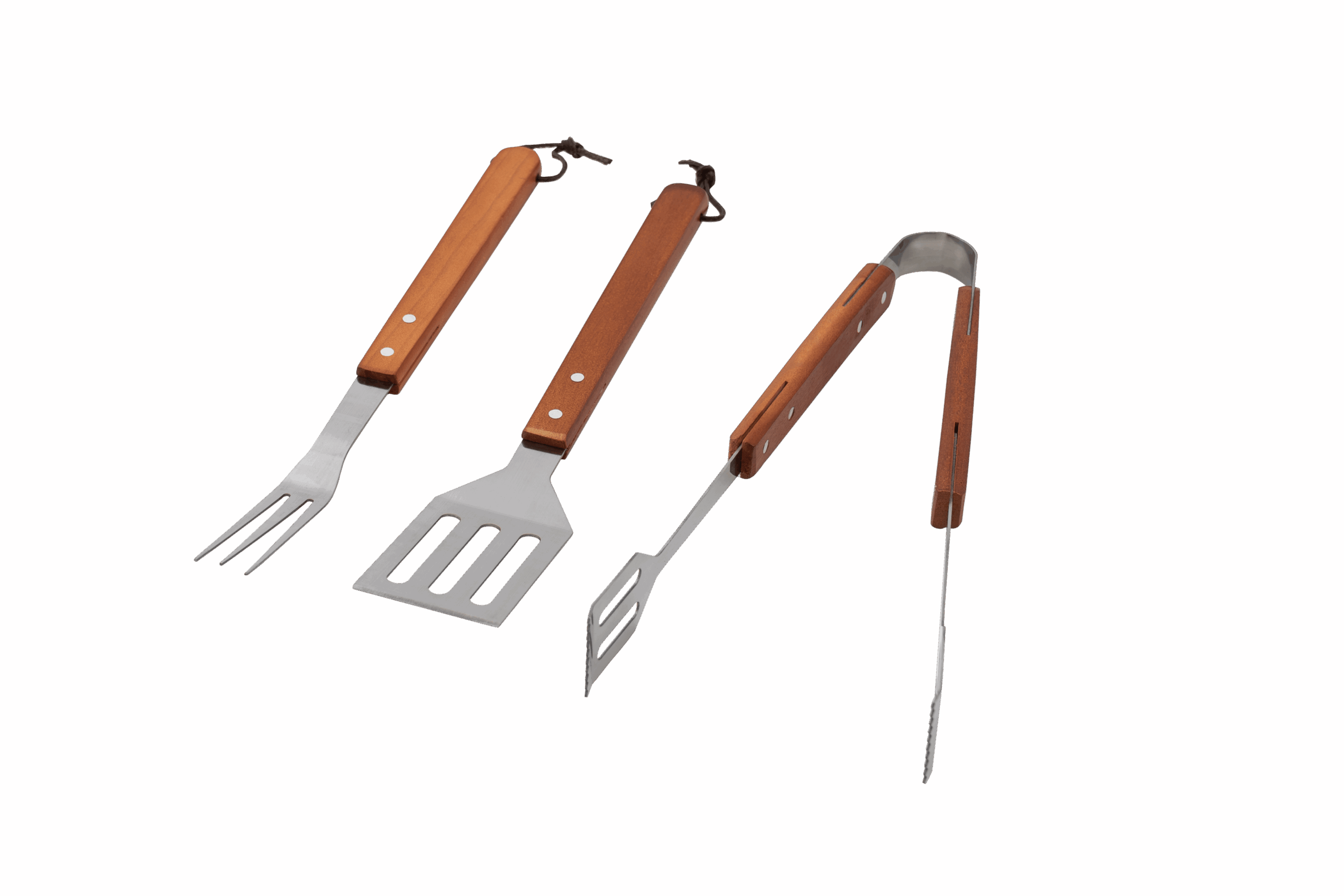 Conjunto de 3 Peças com Cabo em Madeira