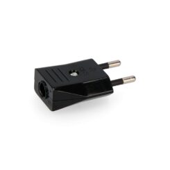 Ficha 10A 250V 4mm preta (embalada)