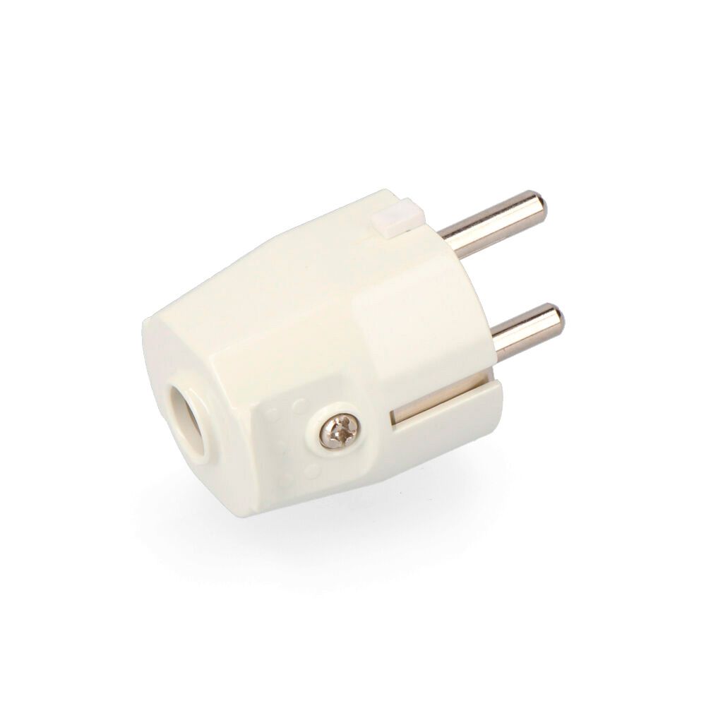 Ficha tipo F 4,8mm 10/16A T/TL branco (embalado)