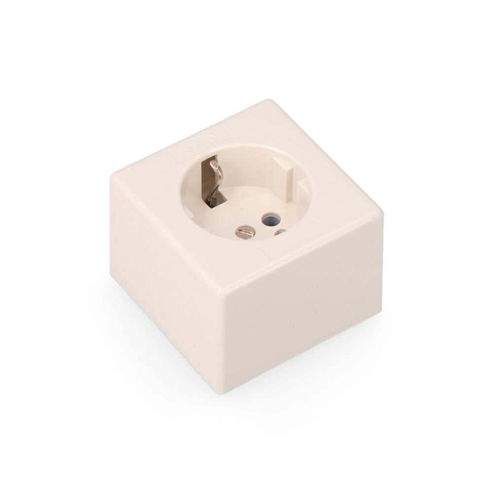 T/TL base superfície quadrada tipo F 4,8mm 10/16A 250V potência máxima 3500W branco (embalado)