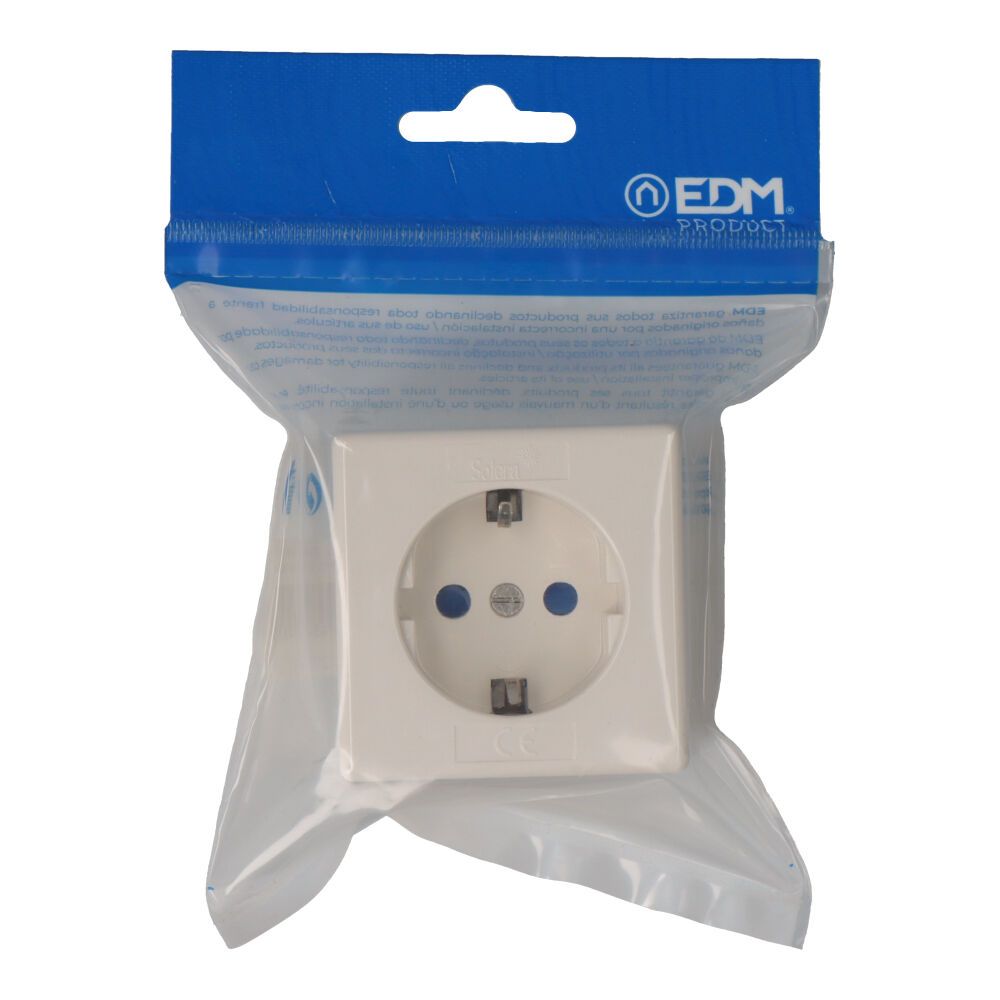 T/TL base superfície quadrada tipo F 4,8mm 10/16A 250V potência máxima 3500W branco (embalado) - Image 2