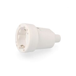 Base aérea de borracha 10/16A 250V T/TL 4,8mm IP44 branco (embalada)