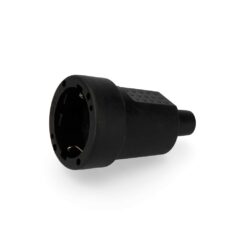 Ficha aérea BORRACHA10/16A 250V T/TL 4,8mm IP44 negra (embalada)