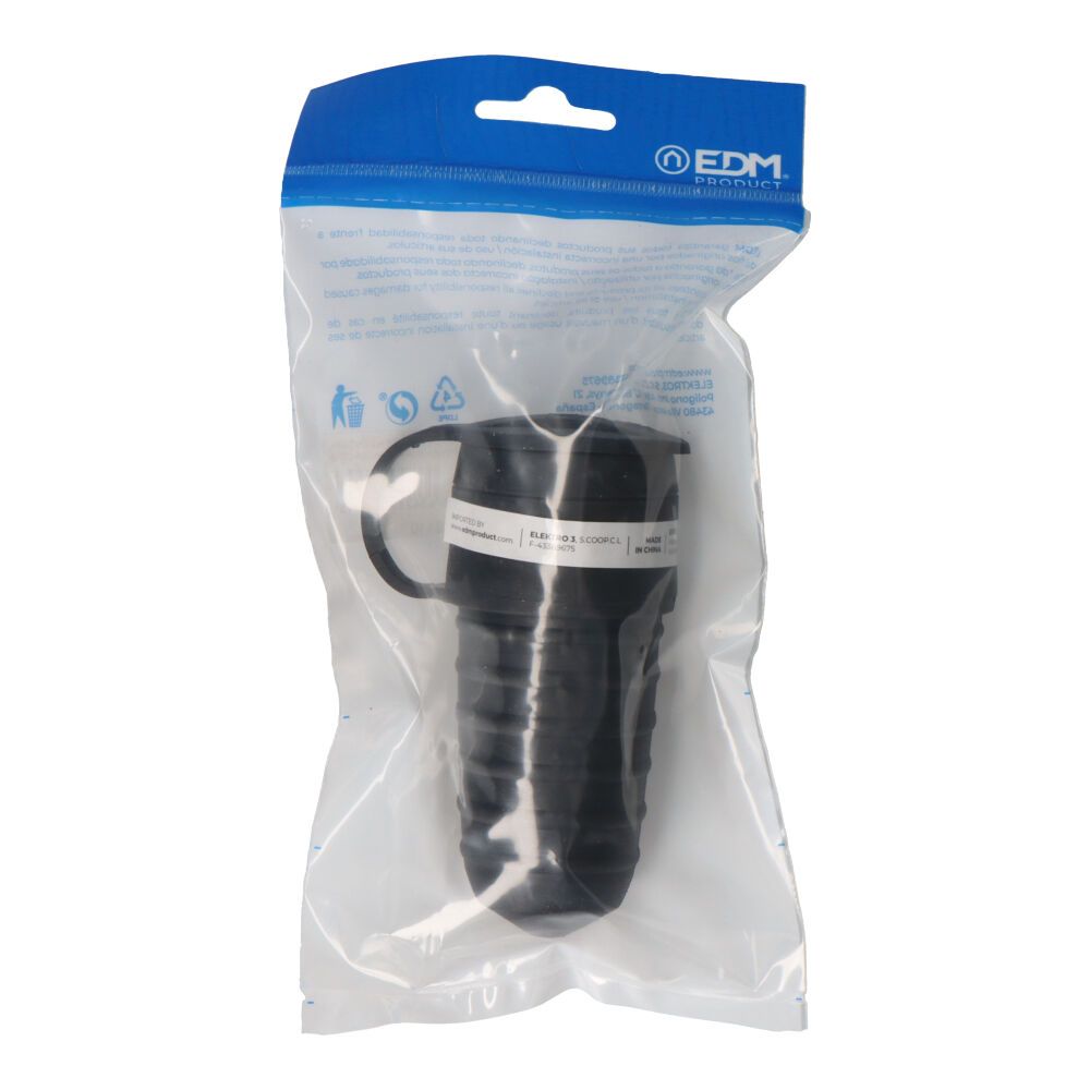 Base aérea borracha 16A 250V T/TL 4,8mm preta (embalada) - Image 2