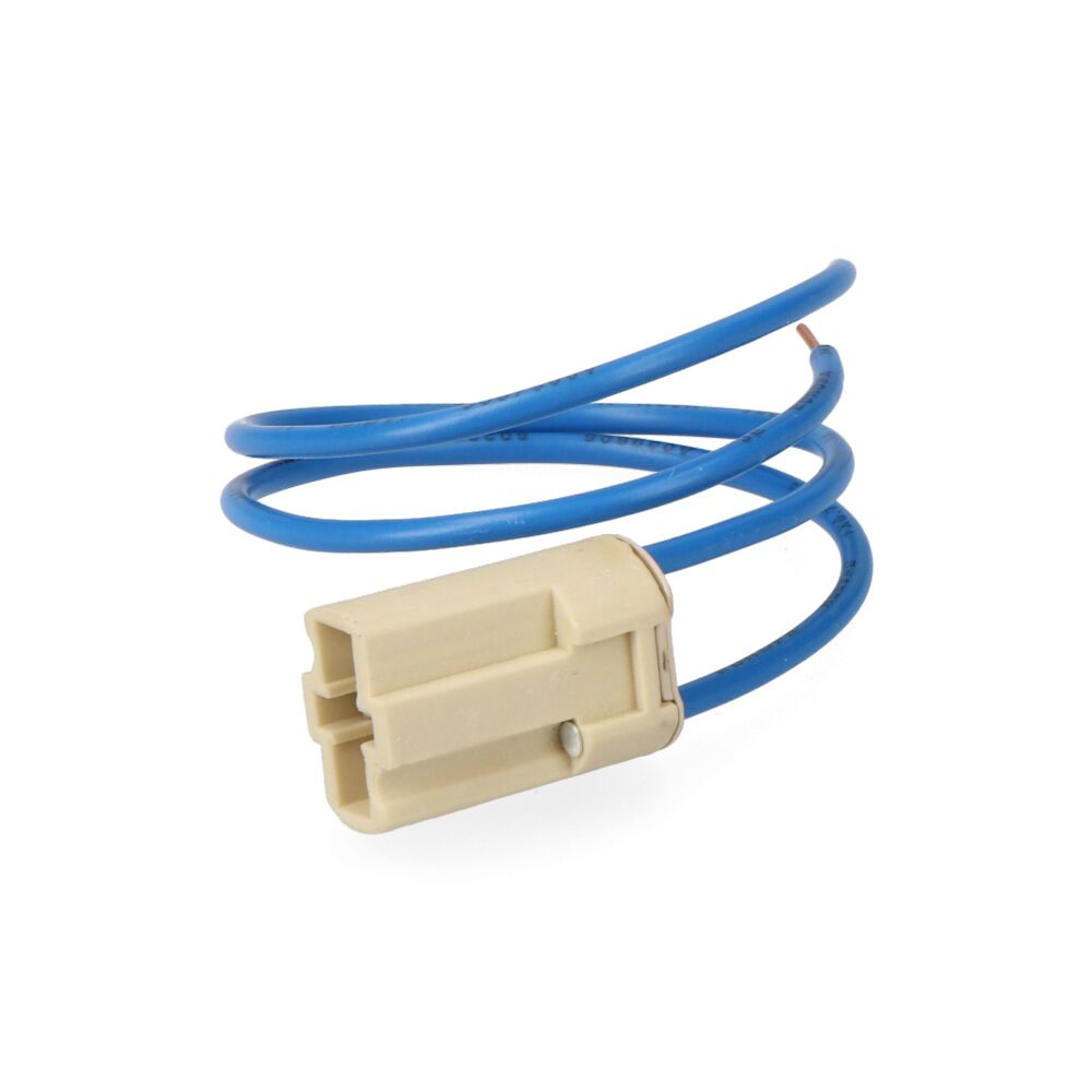 Porta-lâmpadas 250V base G-9 com cabo bege (embalado)