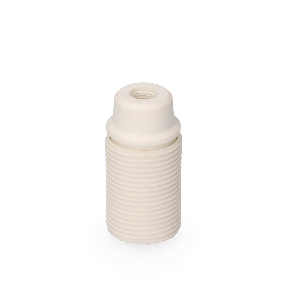 Porta-lâmpadas roscado E-14 250V branco (embalagem)