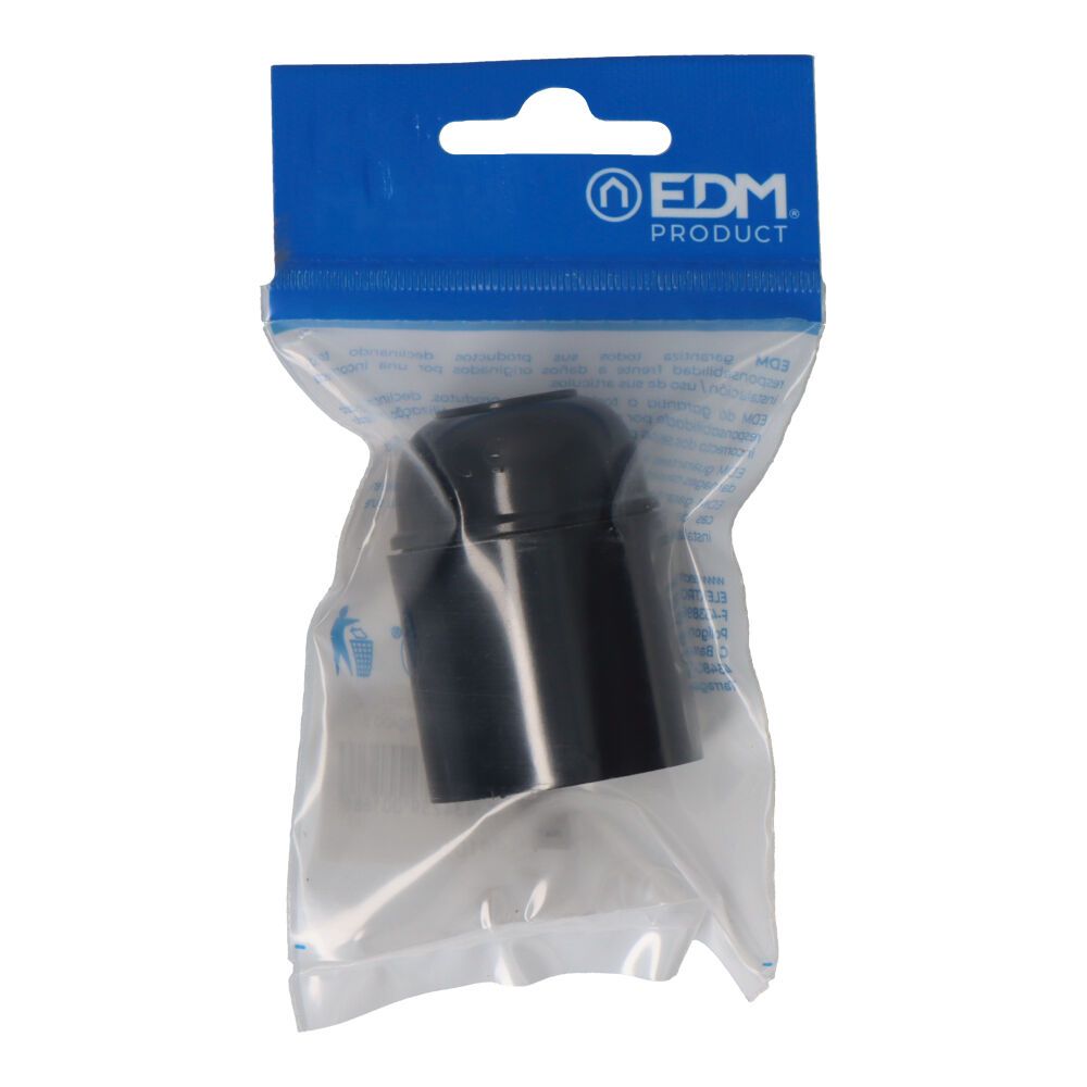Porta-lâmpadas em baquelite reforçado E-27 preto (embalado) - Image 2