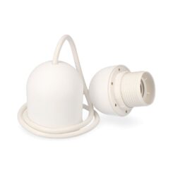 Conjunto suspensão branco E27 comprimentodo cabo 80cm (embalado)