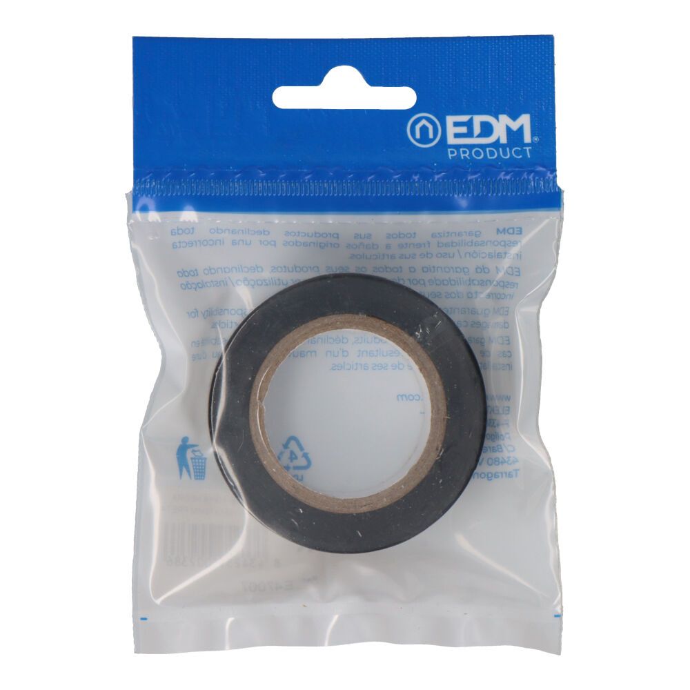 Fita isolante preta de qualidade "supra" 19 mm x 10 m, blister - Image 2
