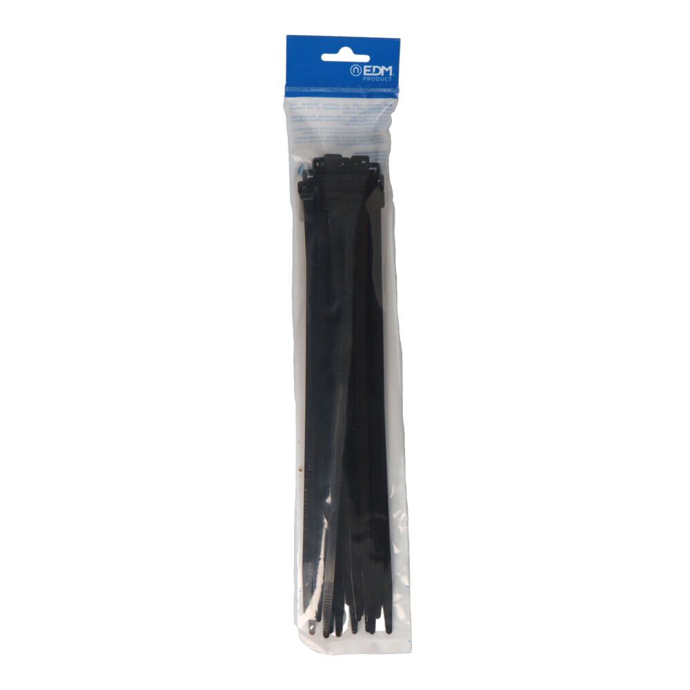 Abraçadeiras pretas 300x8mm nylon de alta qualidade (blister 25 unid.) EDM