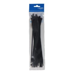 Abraçadeiras pretas 250x4,8mm nylon de alta qualidade (blister 25 unid.) EDM