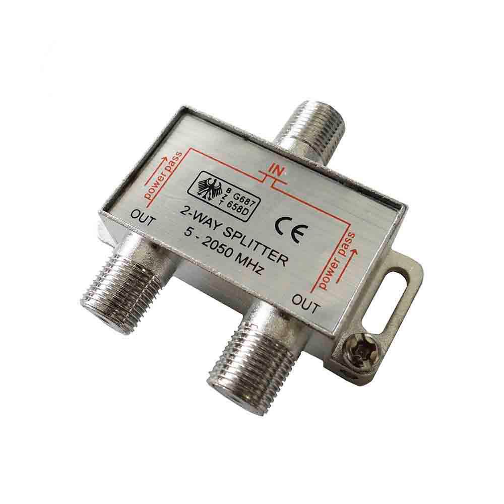Repartidor 1 entrada 2 saidas tv/sat 5-2050Mhz (embalado) EDM