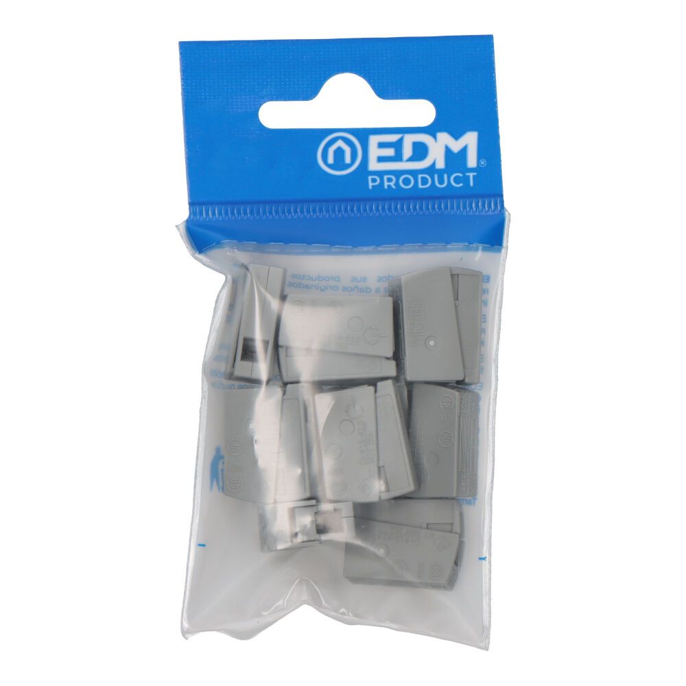 Conector CLIP rápido em linha 2 condutores, 1 rígido + 1 rígido, semi-rígido ou flexível, ø máximo 2,5 mm², cinza. contém 10 unidades - Image 2