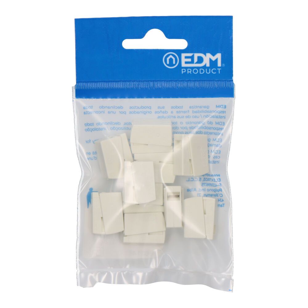 Conector rápido em linha, grampo 3 vias, 2 rígidos + 1 rígido, semirrígido ou flexível, Ø máximo 2,5 mm², branco, 10 unid. - Image 2