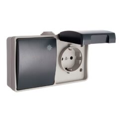 Conmutador + tomada t/tl  16A 250V IP44