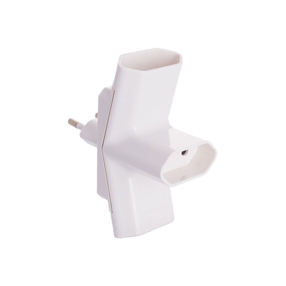 Ficha 3 tomadas bipolar 10A 250V 4mm 15098 solera