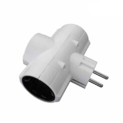 Ficha tripla económica T/TL 16A 250V 4,8mm (retractilada) EDM (OLD-153)