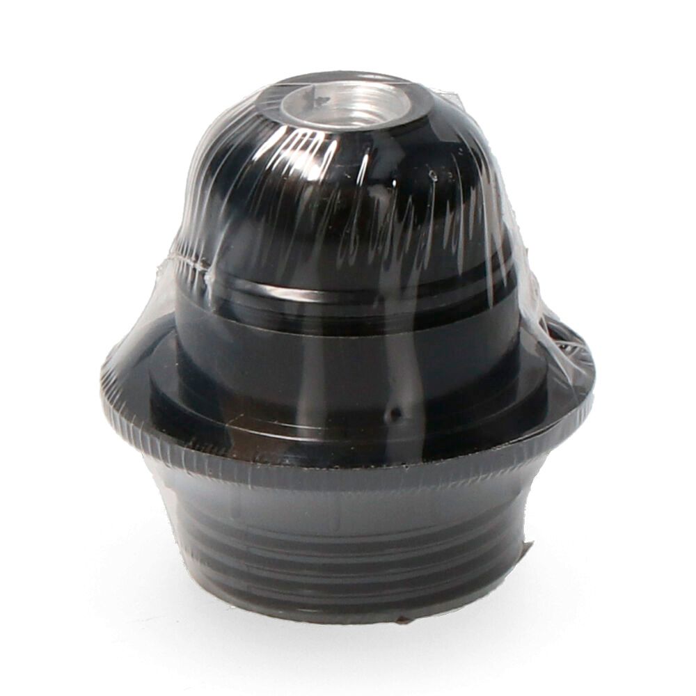 Casquilho semi-rosca E27 homologado + anilha (retractilado) preto EDM - Image 2