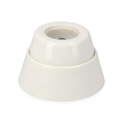 Casquilho de superfície E27 reto porcelana (retractilado) EDM