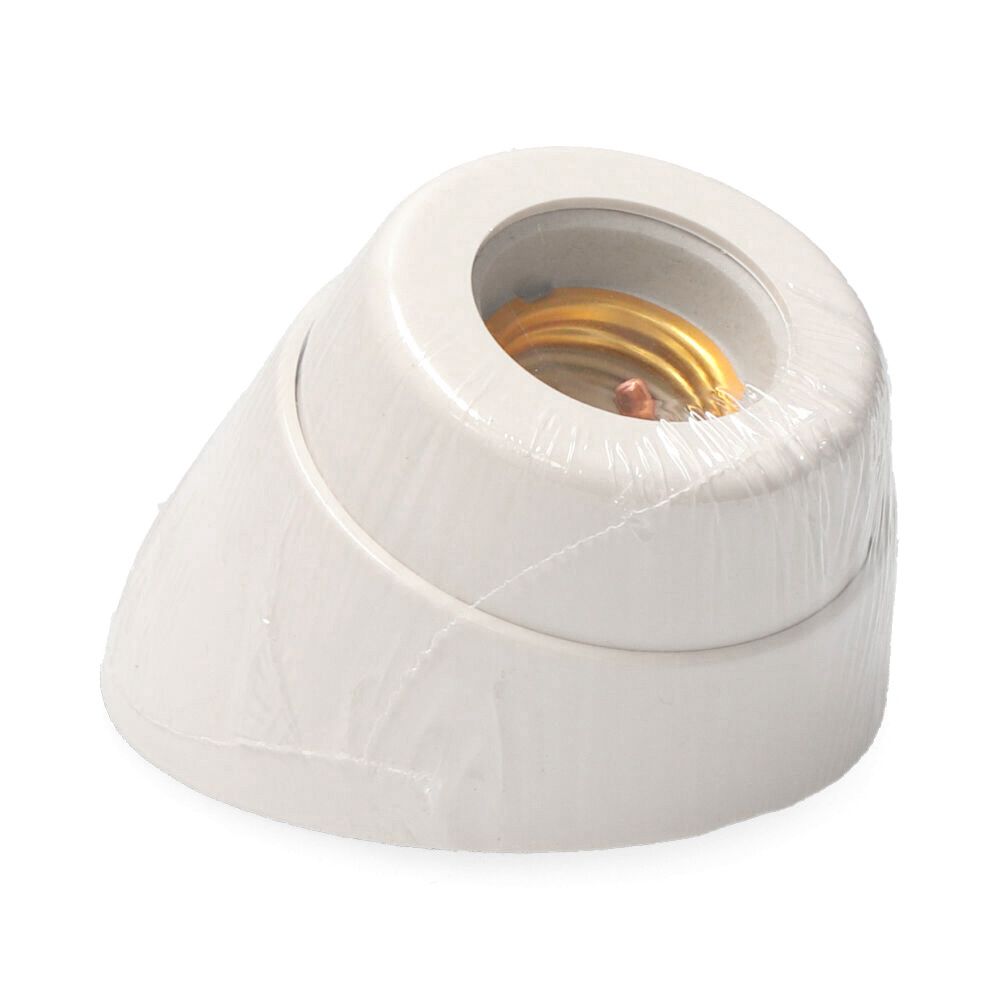 Casquilho de superfície E27 curvo porcelana (retractilado) EDM - Image 2