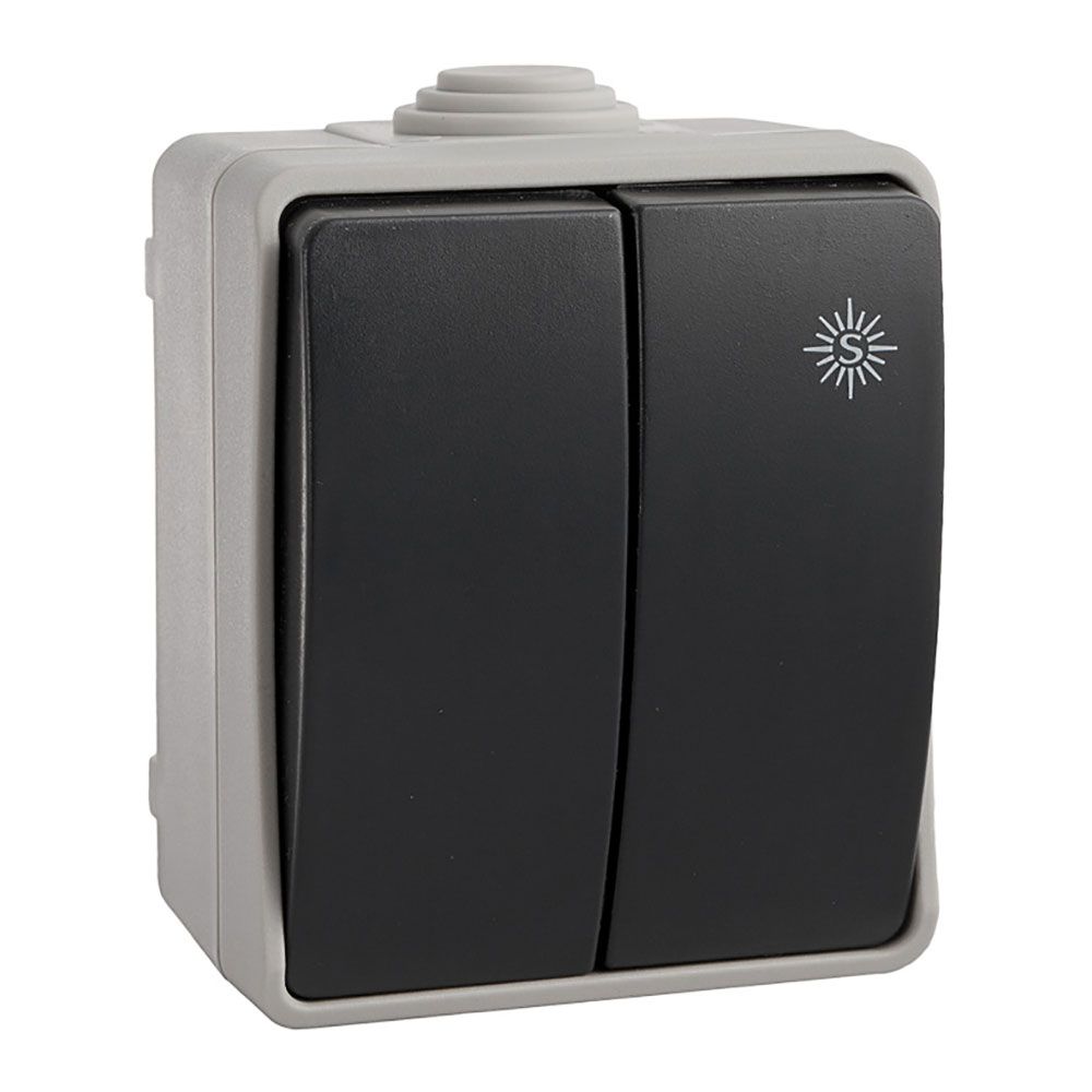 Comutador duplo estanque económico IP44 16A 250 V