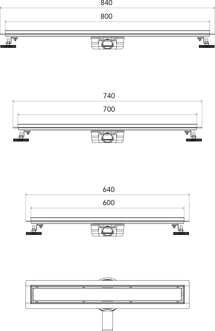 Calha de Duche T01
