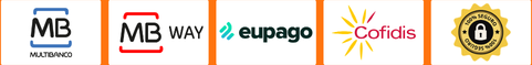 Meios de pagamento aceites: Multibanco, MB WAY, eupago, Cofidis