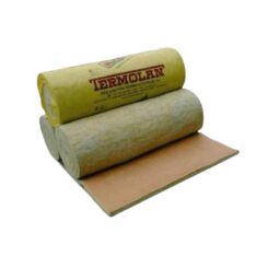 Lã de Rocha MK230 (25/30kg/m3) Manta Revestida Papel Kraft Isolamento Térmico Acústico Fogo