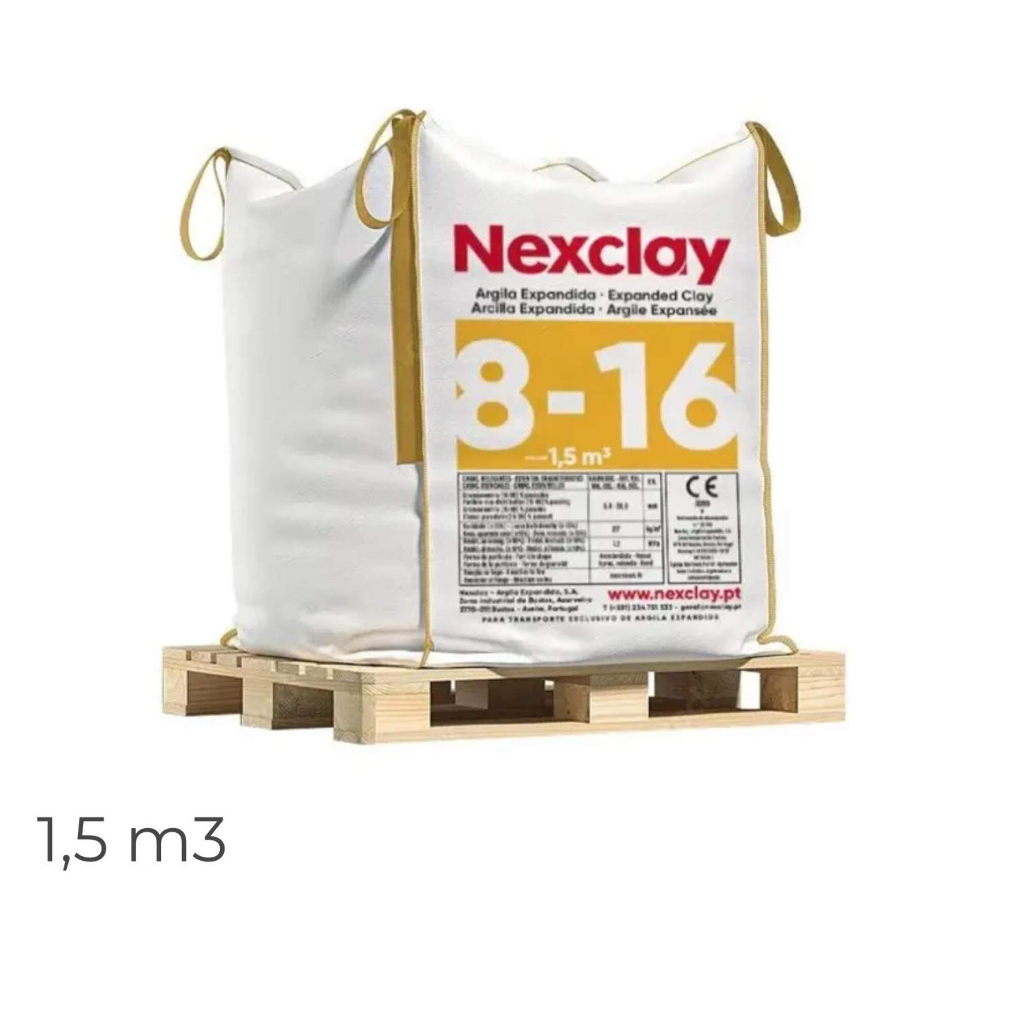 Argila Expandida 8-16 Big Bag 1,5M3 Isol. Térmico Acústico Drenagem Jardinagem Decoração