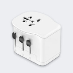 Adaptador viaje universal + 3 usb (1a+2c) 65 w