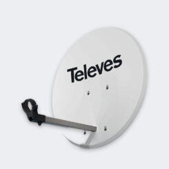 Antena parabólica Ø63cm disco de alumínio offset COR branco