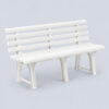 Banco de jardim orchidea branco, 145 x 49 x 74 cm