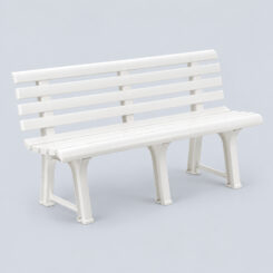 Banco de jardim orchidea branco, 145 x 49 x 74 cm