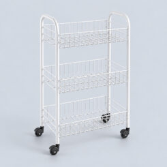 Carrinho multiusos com 3 cestos, branco, 41 x 23 x 63 cm