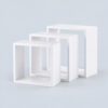 Conjunto de 3 prateleiras tipo cubo branco 3 tamanhos