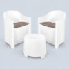 Conjunto de terraço luna branco