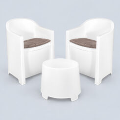 Conjunto de terraço luna branco