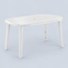 Mesa oval cancun, branca, para uso externo, 140 x 80 x 73 cm