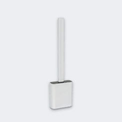 Porta-escova de sanita Zalana, branco, 9,8 x 4 x 35,5 cm