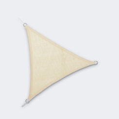 Toldo de vela triangular em bege 3,6 x 3,6 x 3,6 m