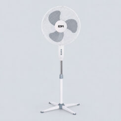 Ventilador de pé, branco, potência 45 w, db 60, pás de ø40 cm, altura ajustável 105-125 cm