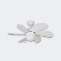 Ventoinha de teto modelo aral. COR branco. potência: 50 W pás: Ø76cm